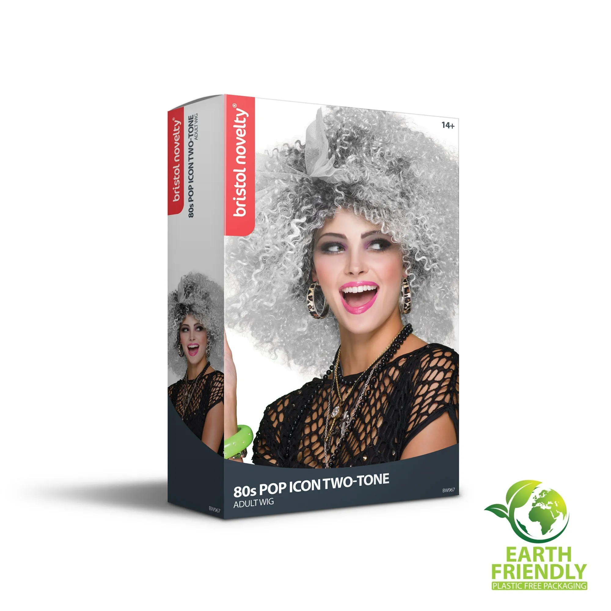 80s Pop Icon Two Tone Grey Tina Turner Wig