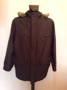 Aquascutum Dark Blue Detachable Hood & Lining Jacket Size M
