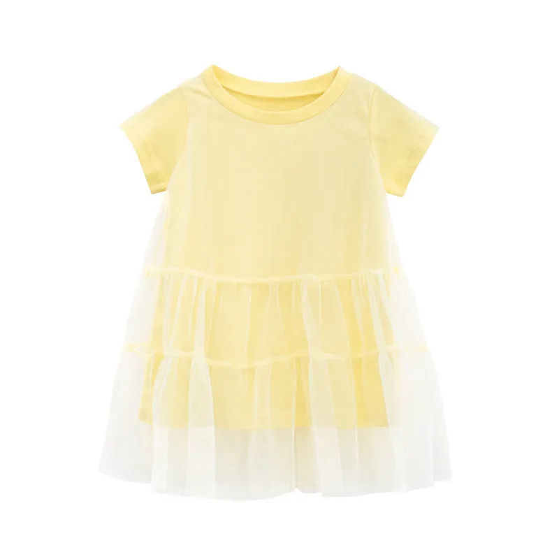 Baby Dress Summer Wholesale  Children's Clothing New Korean Girls Princess Dress Short Sleeved Gauzy Dress One Piece Dropshipping