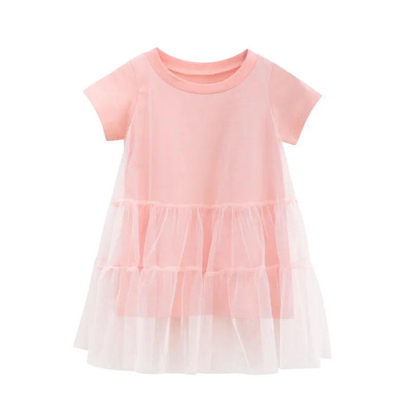 Baby Dress Summer Wholesale  Children's Clothing New Korean Girls Princess Dress Short Sleeved Gauzy Dress One Piece Dropshipping
