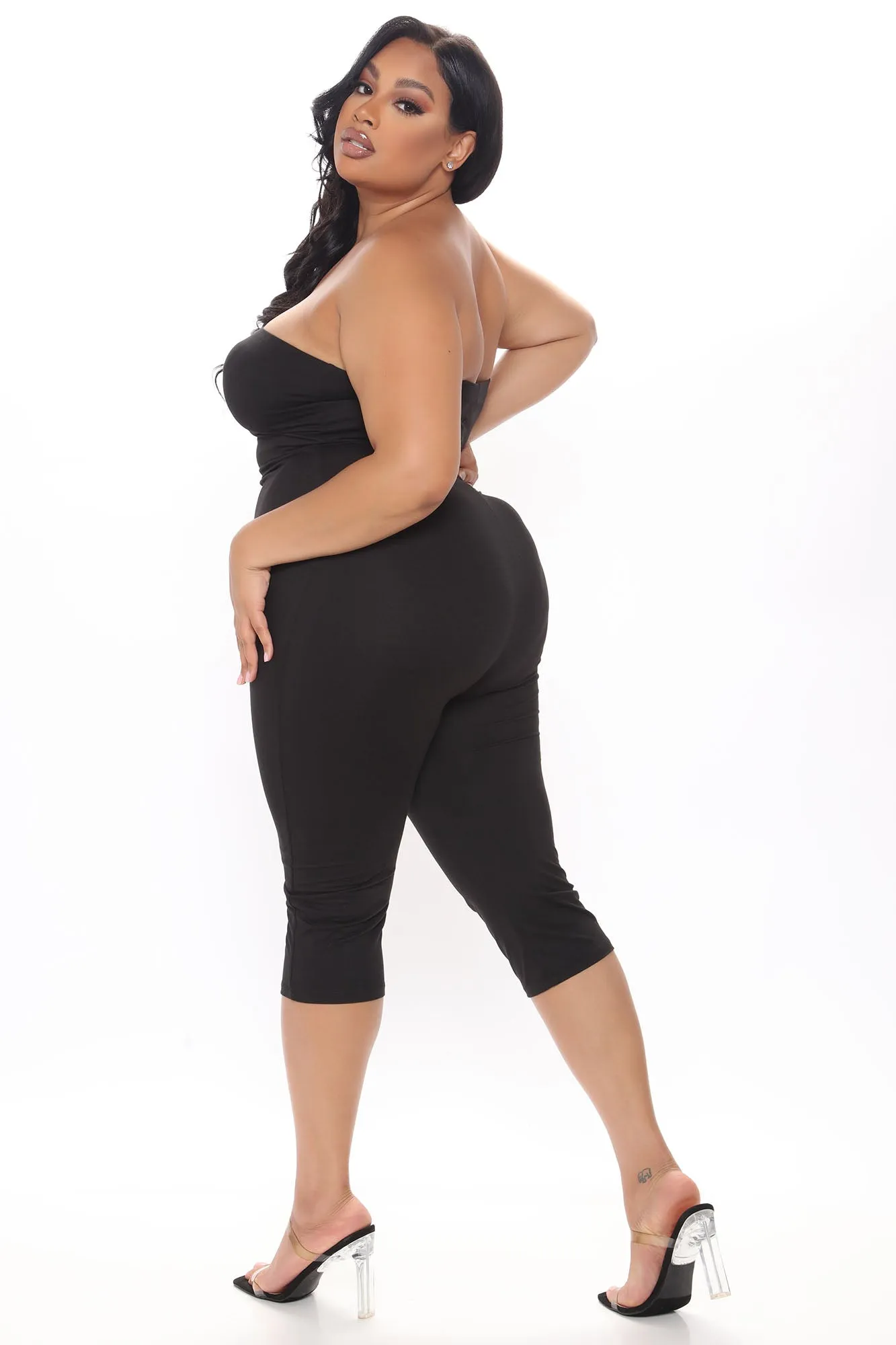 Baesic Crop Jumpsuit - Black