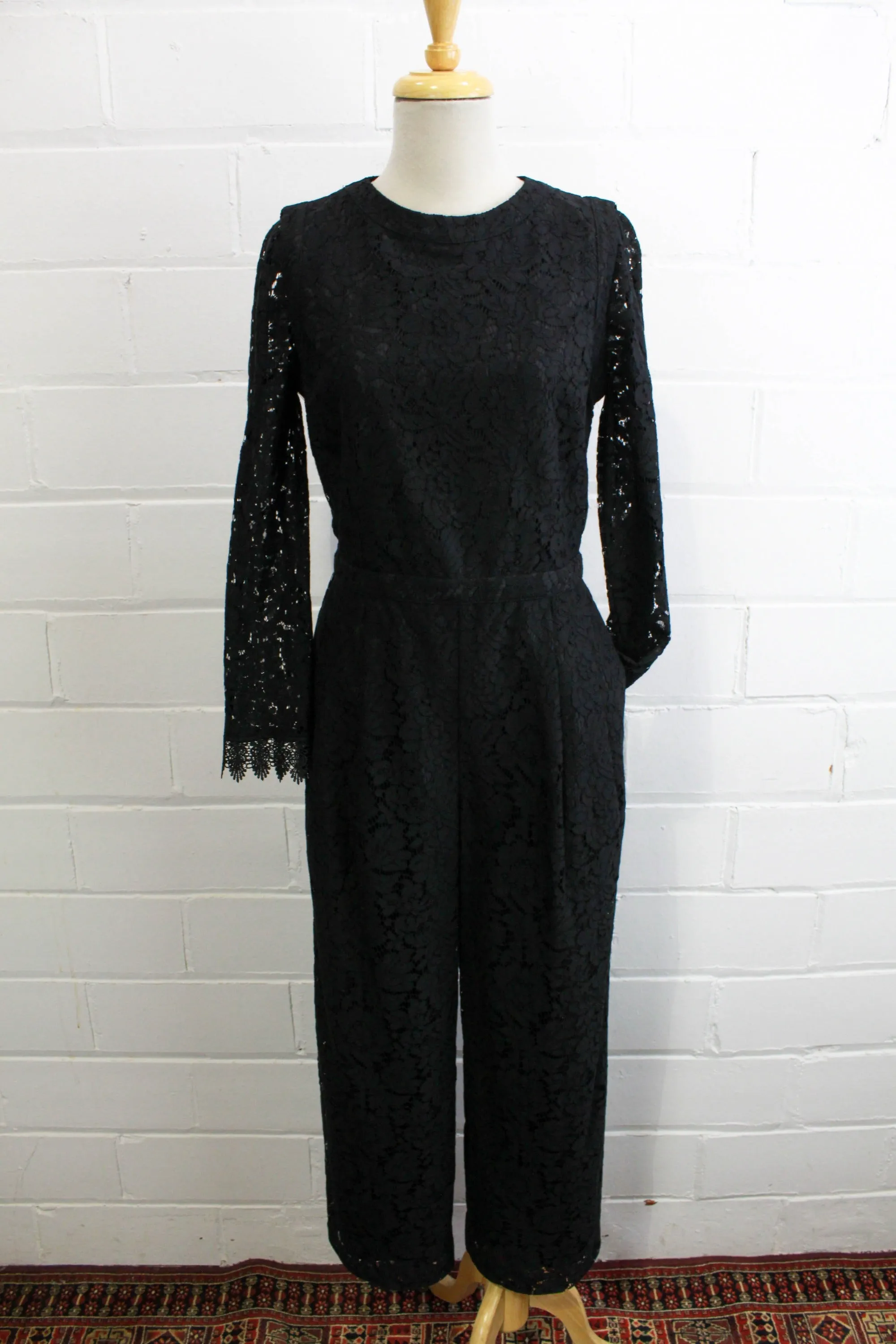 Black Lace Jumpsuit, Medium