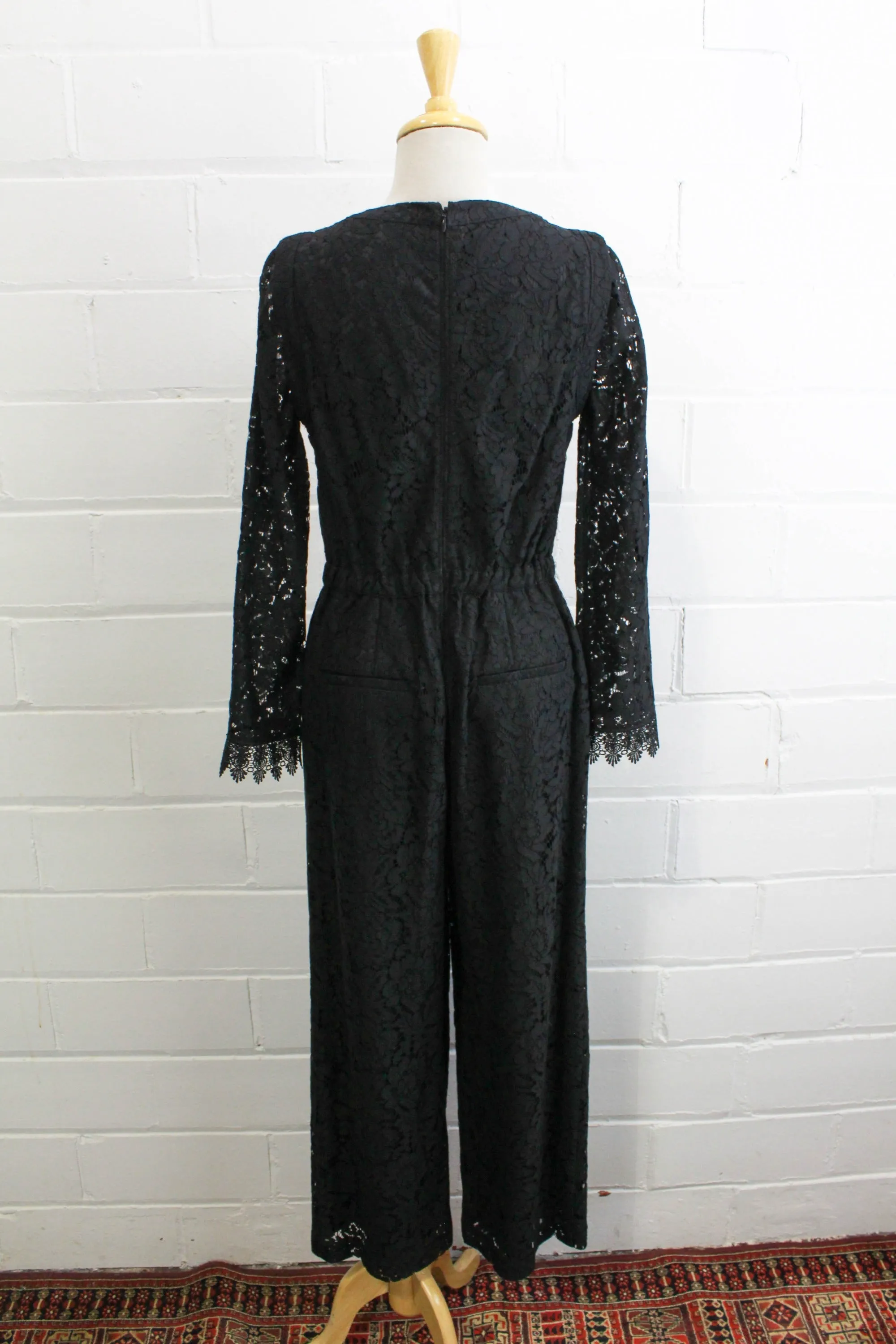 Black Lace Jumpsuit, Medium