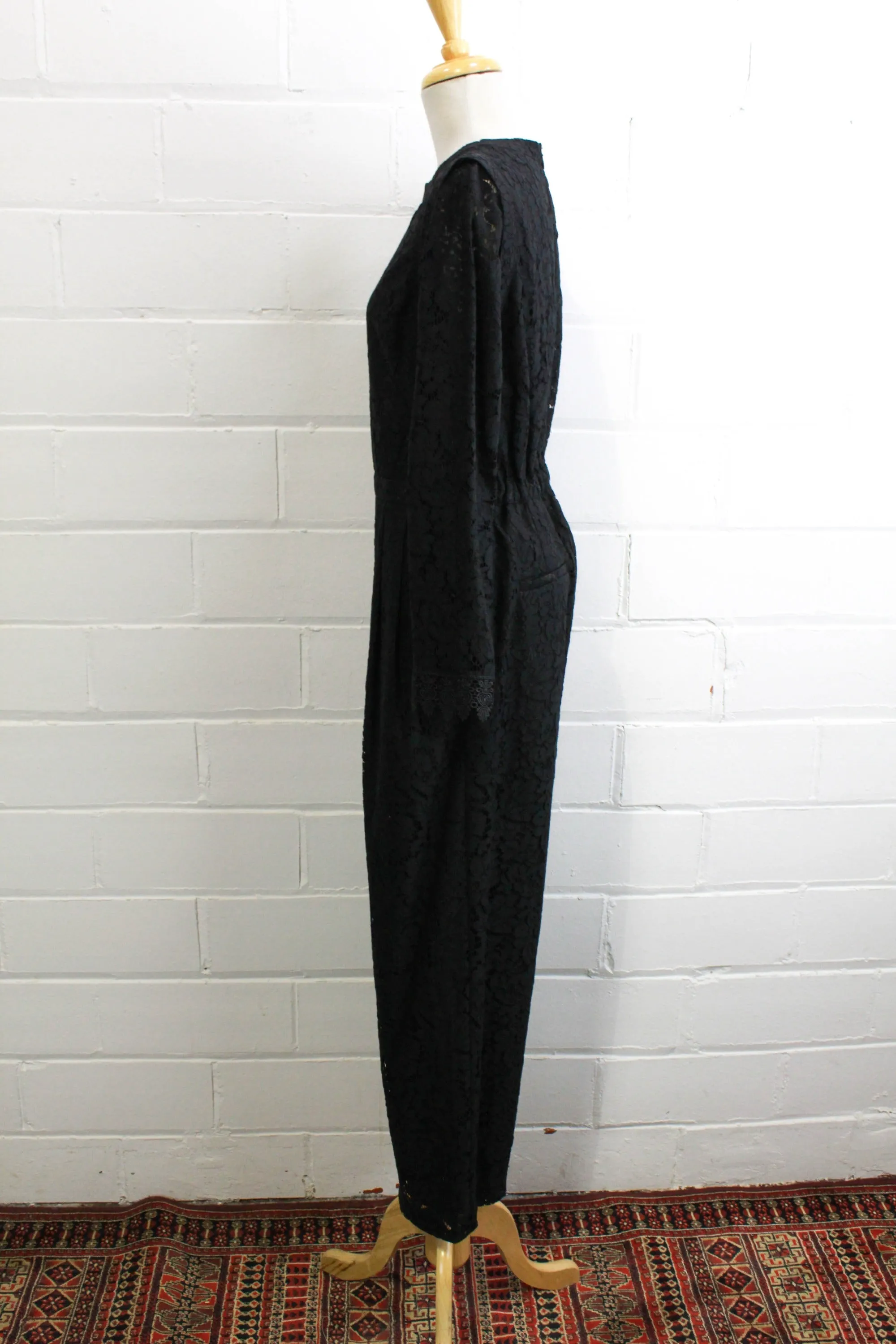 Black Lace Jumpsuit, Medium