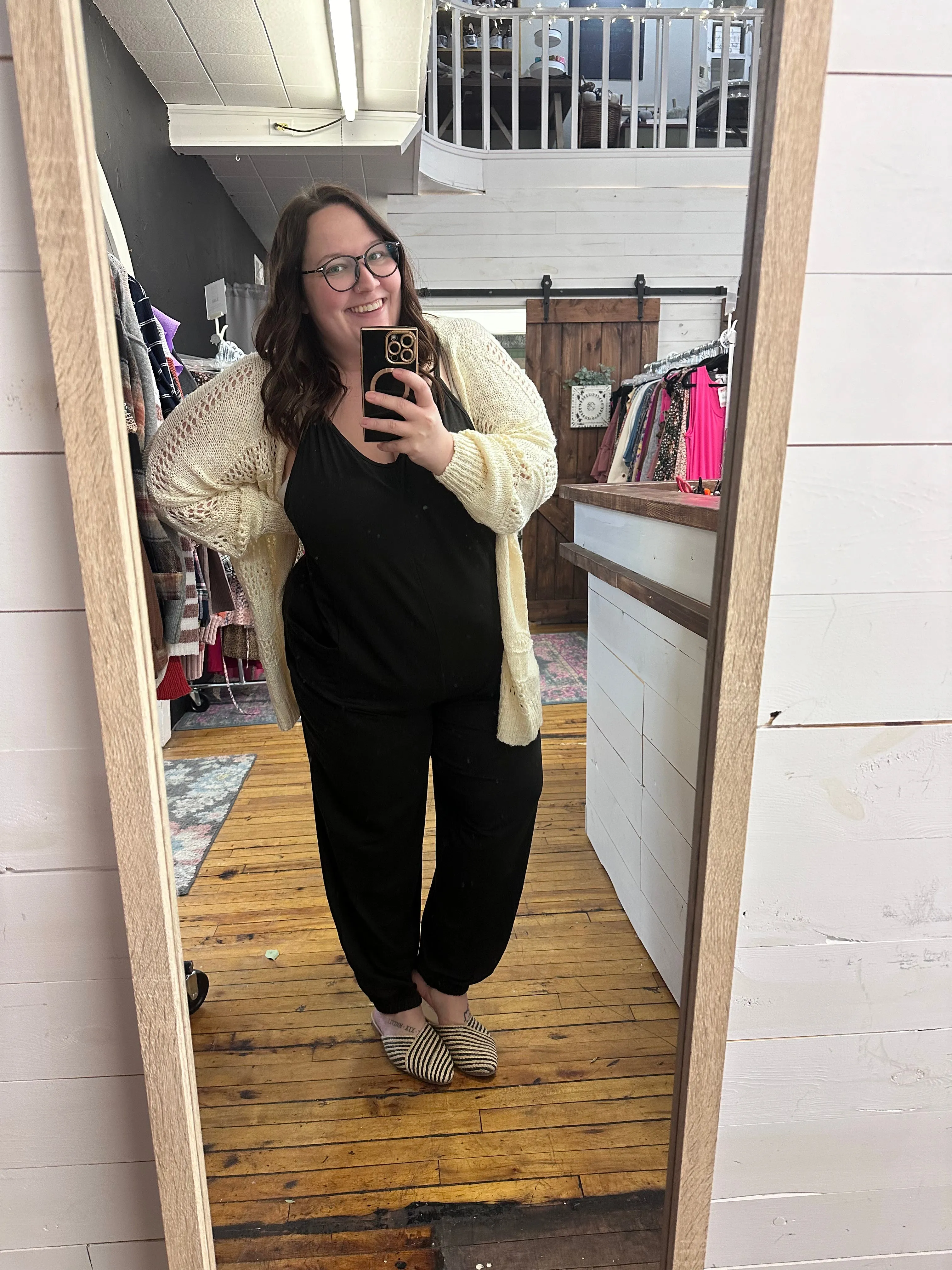 Black Sleeveless Jumpsuit - Plus