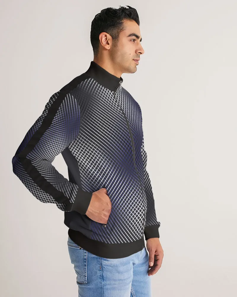 Black Violet Disposition Men's Stripe Sleeve Track Jacket