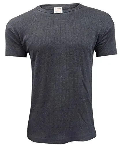 BUL ® 2 Mens Extreme Hot Thermal Underwear Set Short Sleeve Vest Suitable for Winter, Outdoor Work, Travel, Camping & Ski Wear Size S-XL (Xlarge, Charcoal)