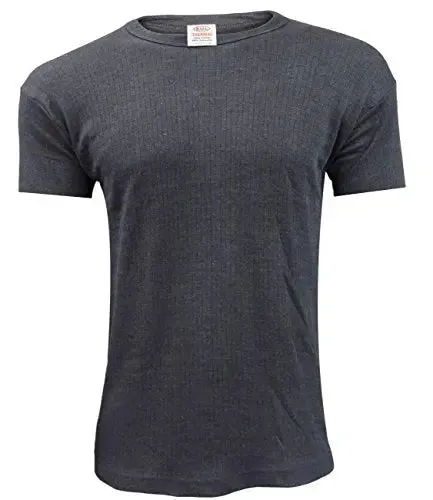 BUL ® 2 Mens Extreme Hot Thermal Underwear Set Short Sleeve Vest Suitable for Winter, Outdoor Work, Travel, Camping & Ski Wear Size S-XL (Xlarge, Charcoal)