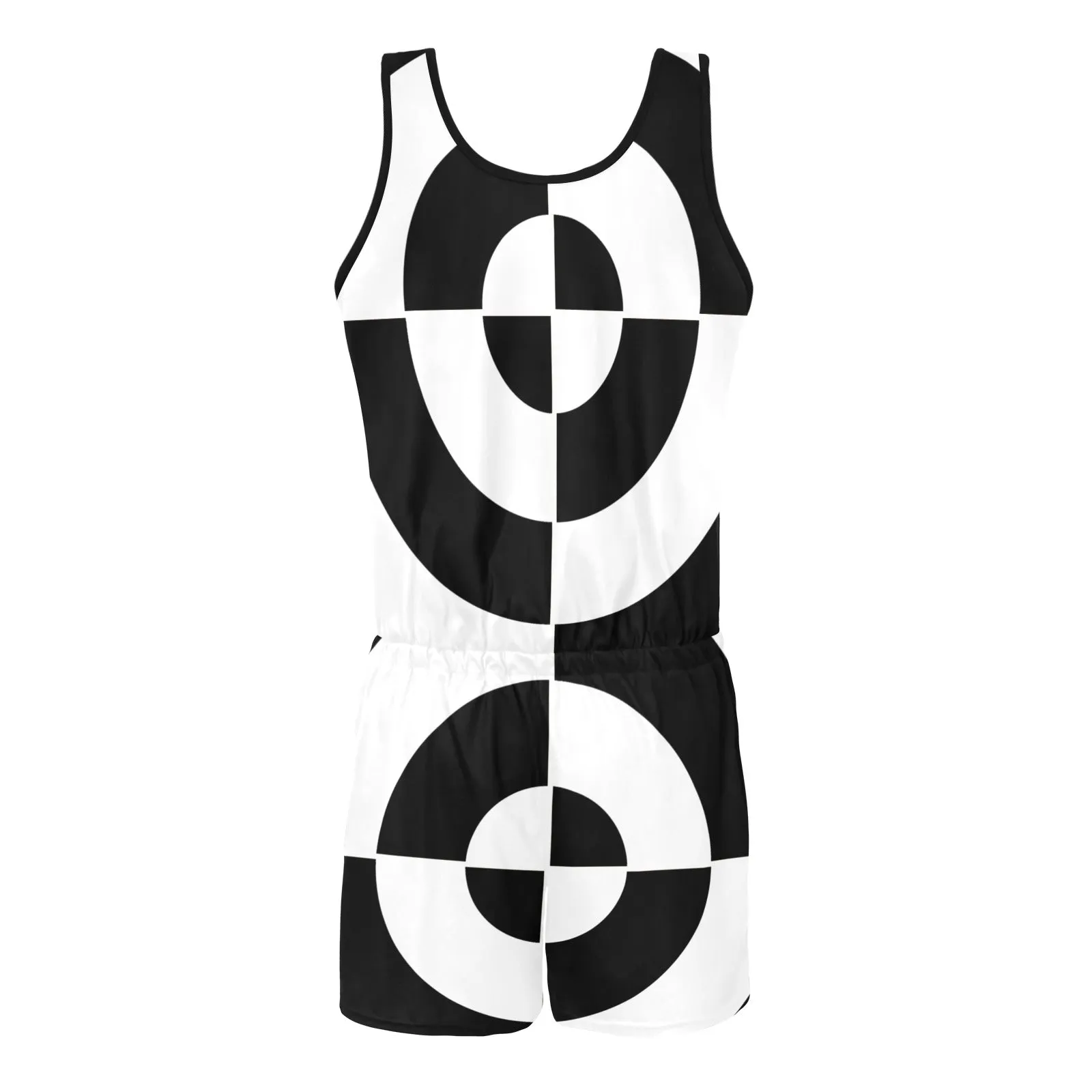bullseye purse All Over Print Vest Short Jumpsuit