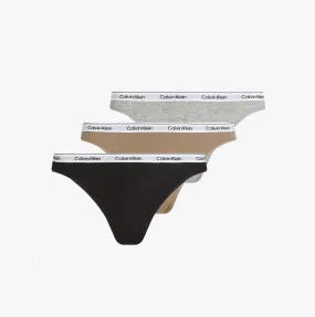 Calvin Klein MODERN LOGO Womens 3 Pack Low Rise Bikini Briefs Multicoloured
