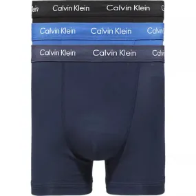 Calvin Klein TRUNK 3 Pack Mens Cotton Stretch Underwear Black/Blu/Blu