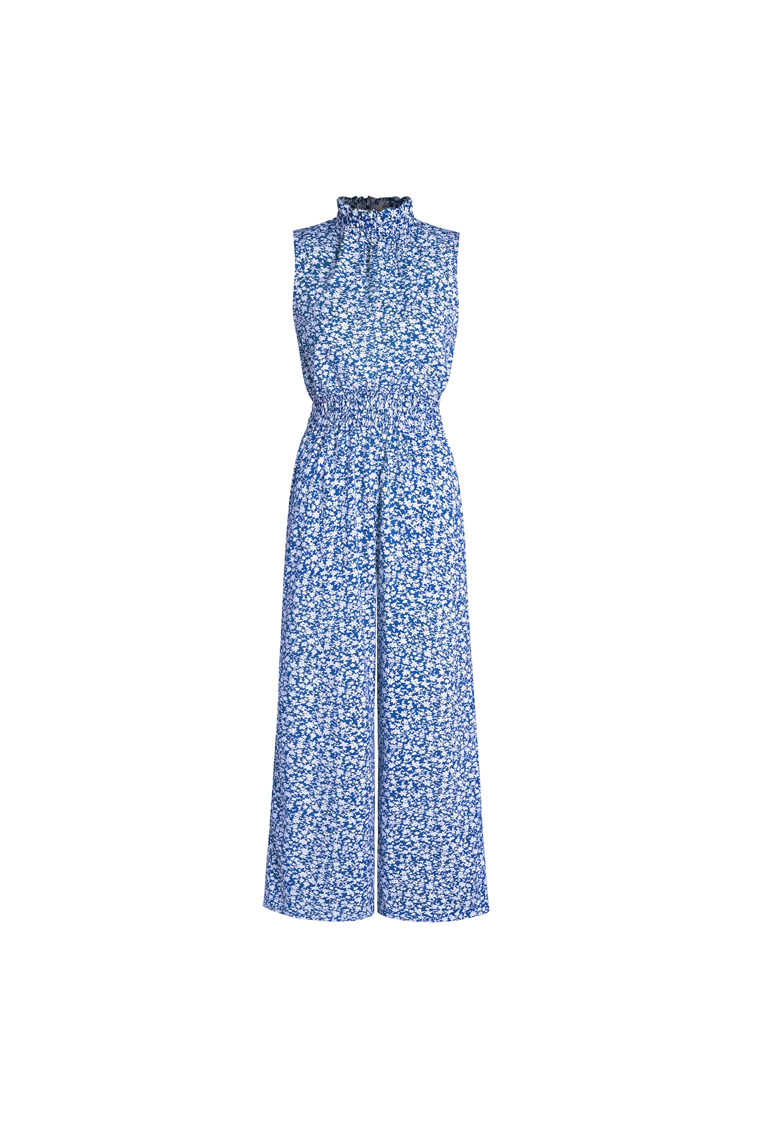 Ditsy Floral Smocked Jumpsuit