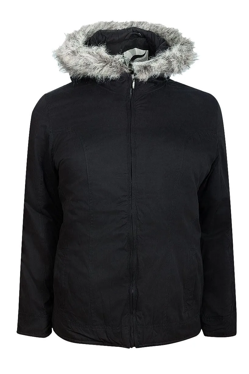 Fur Trim Hooded Winter Jacket