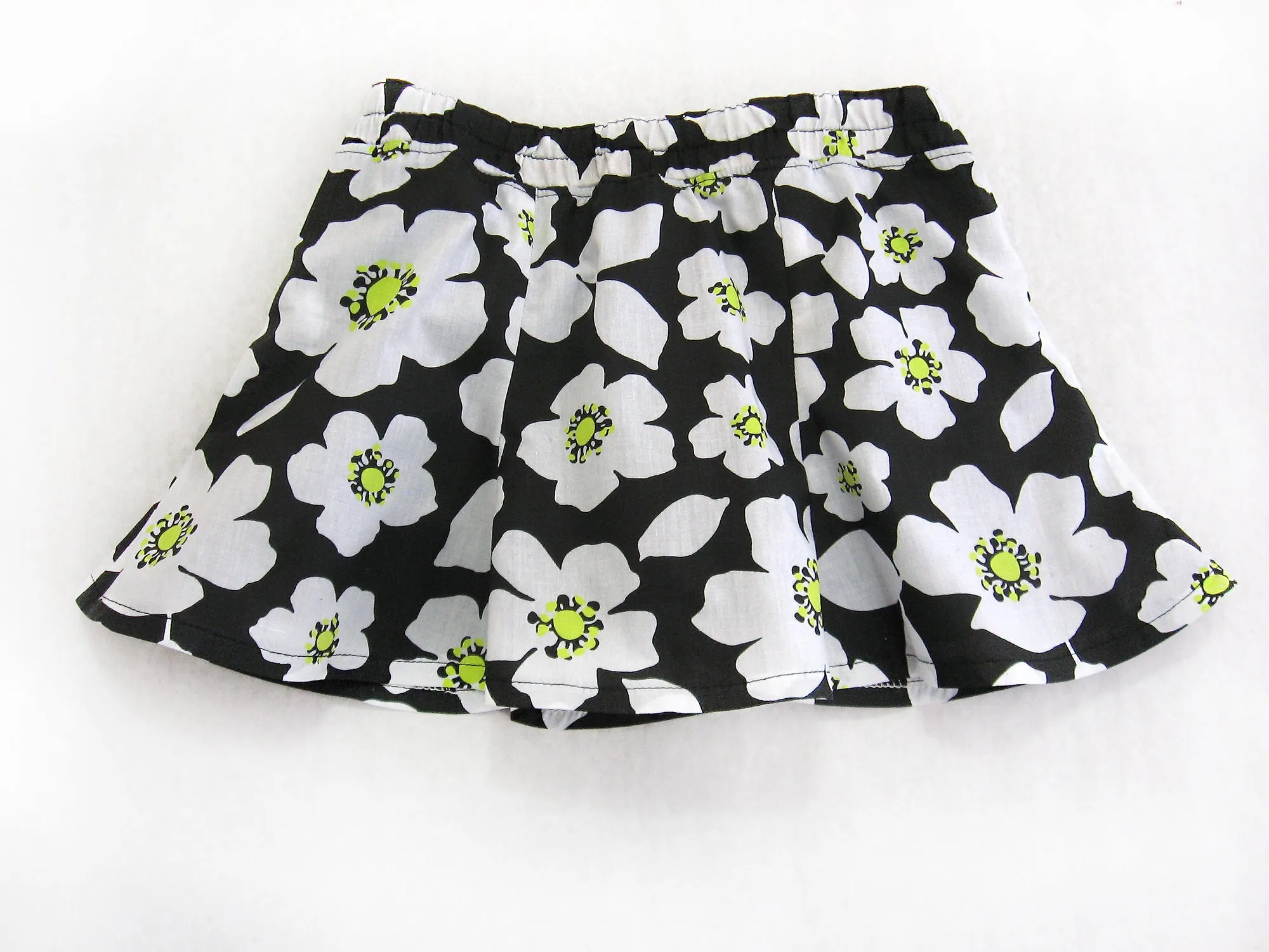 Girls skort/shorts SUZIE SKORT pdf sewing pattern sizes 2 to 14 years, 2 overskirt styles