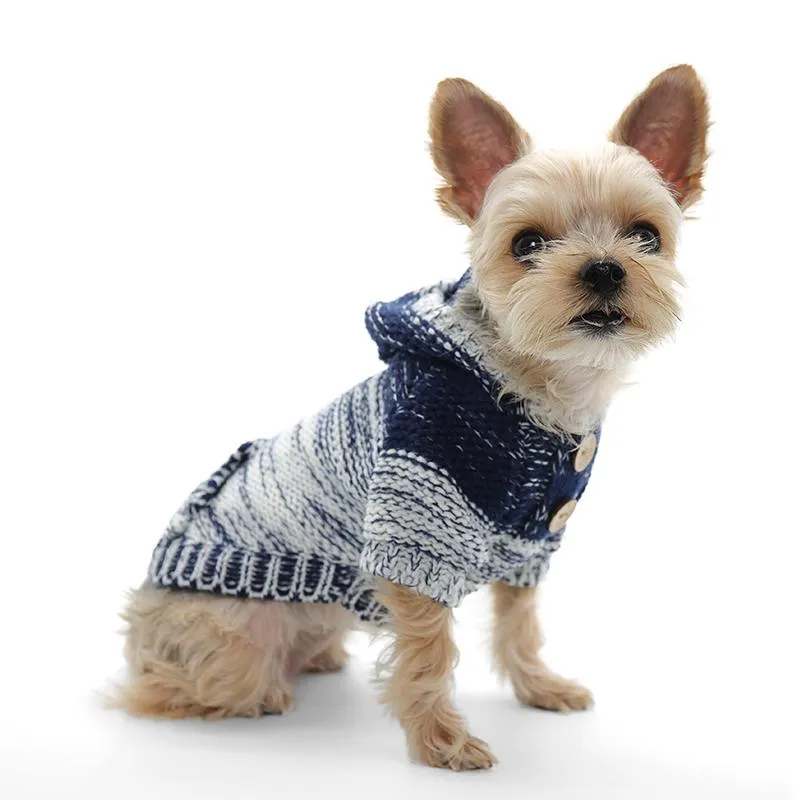Gradient Hooded Dog Sweater