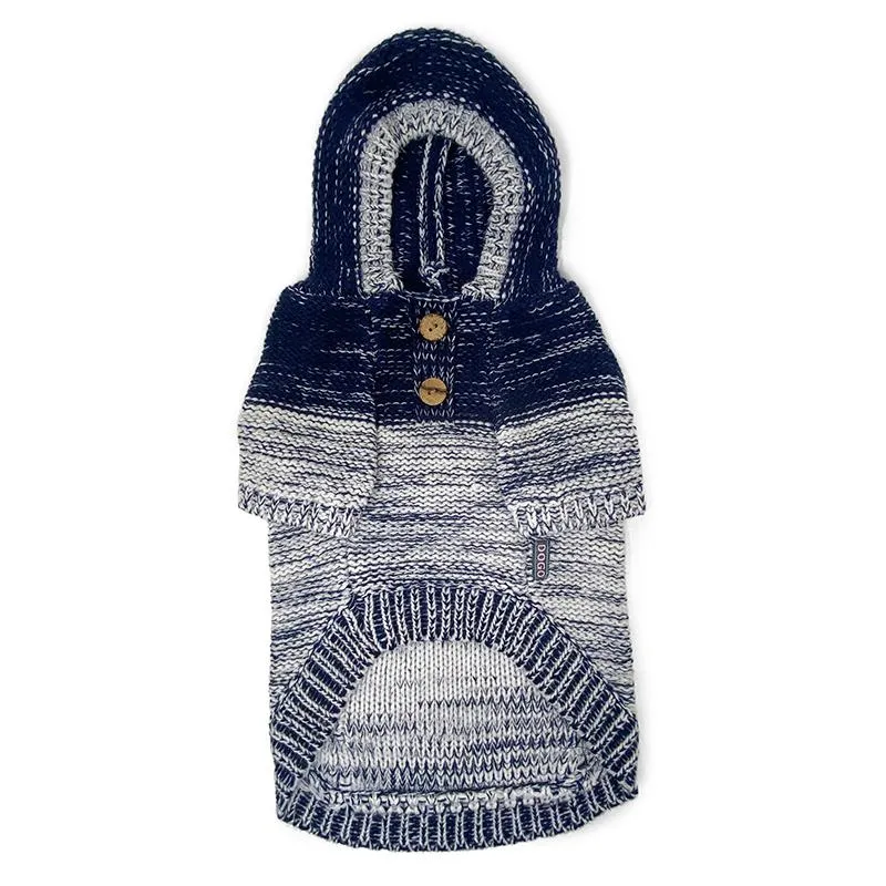 Gradient Hooded Dog Sweater