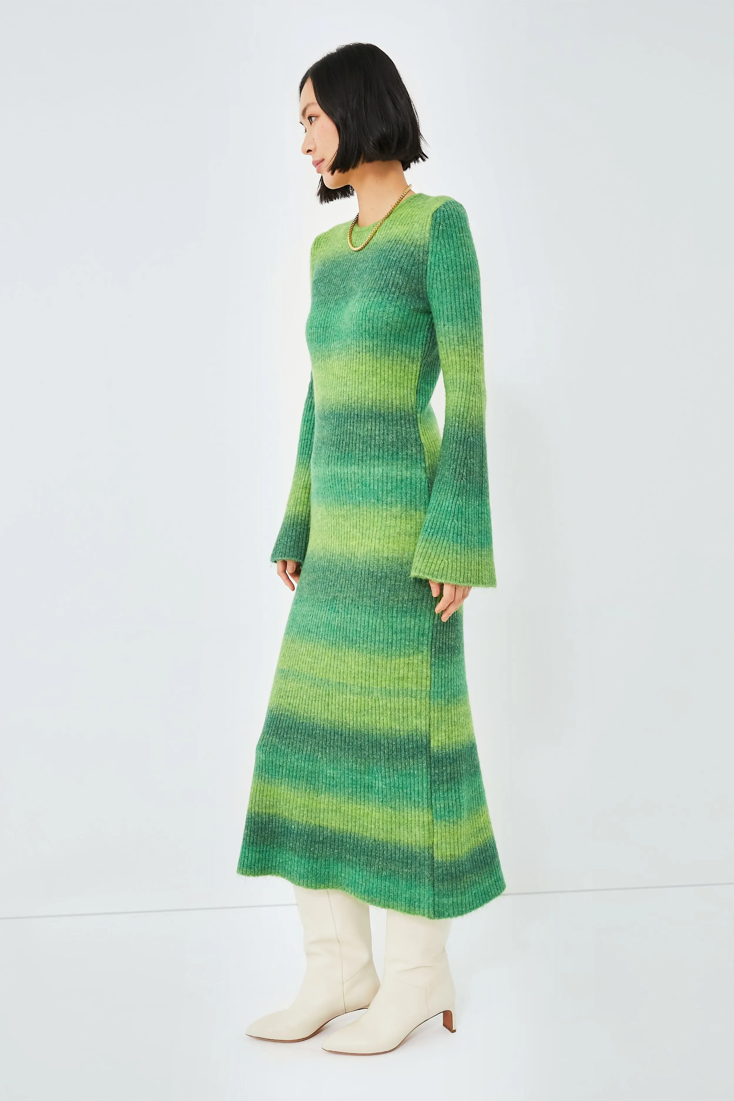 Gummy Green Multi Axon Dress
