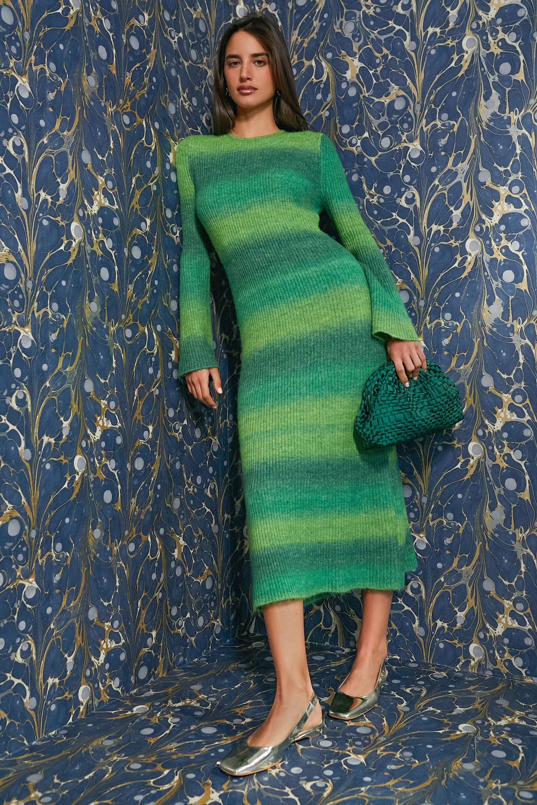 Gummy Green Multi Axon Dress
