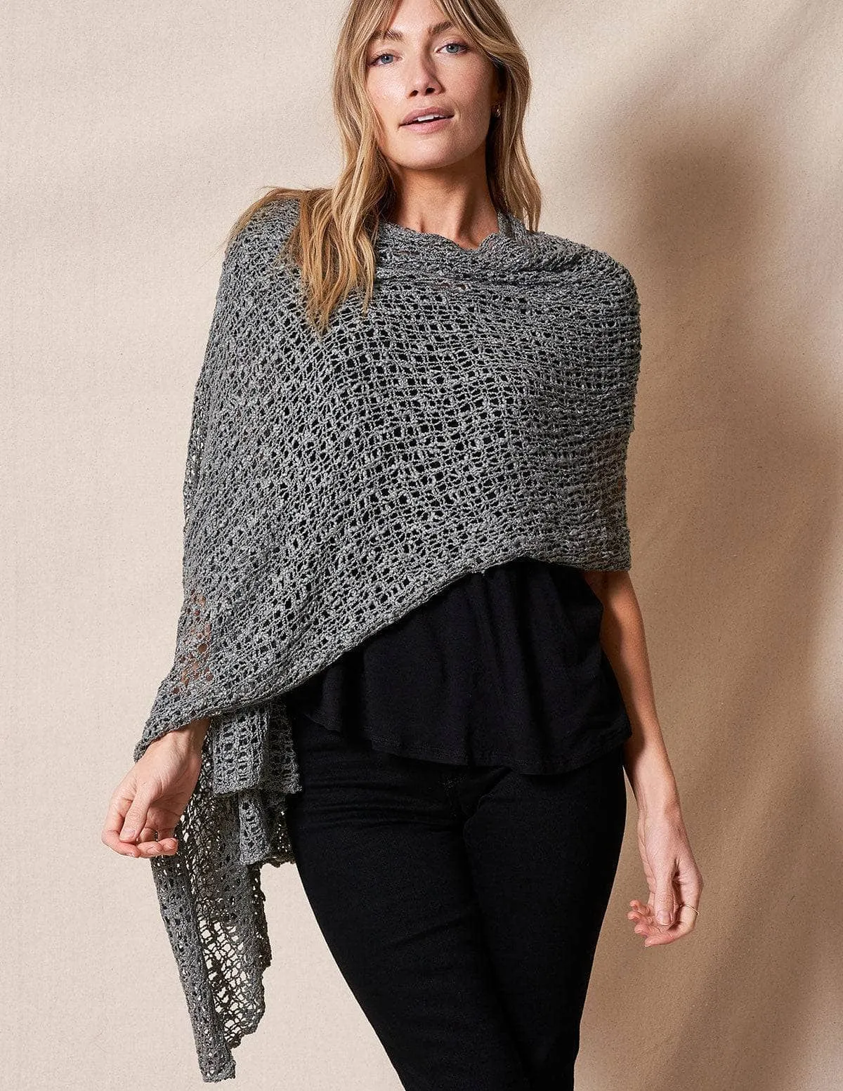 Handwoven Riva Knit Shawl