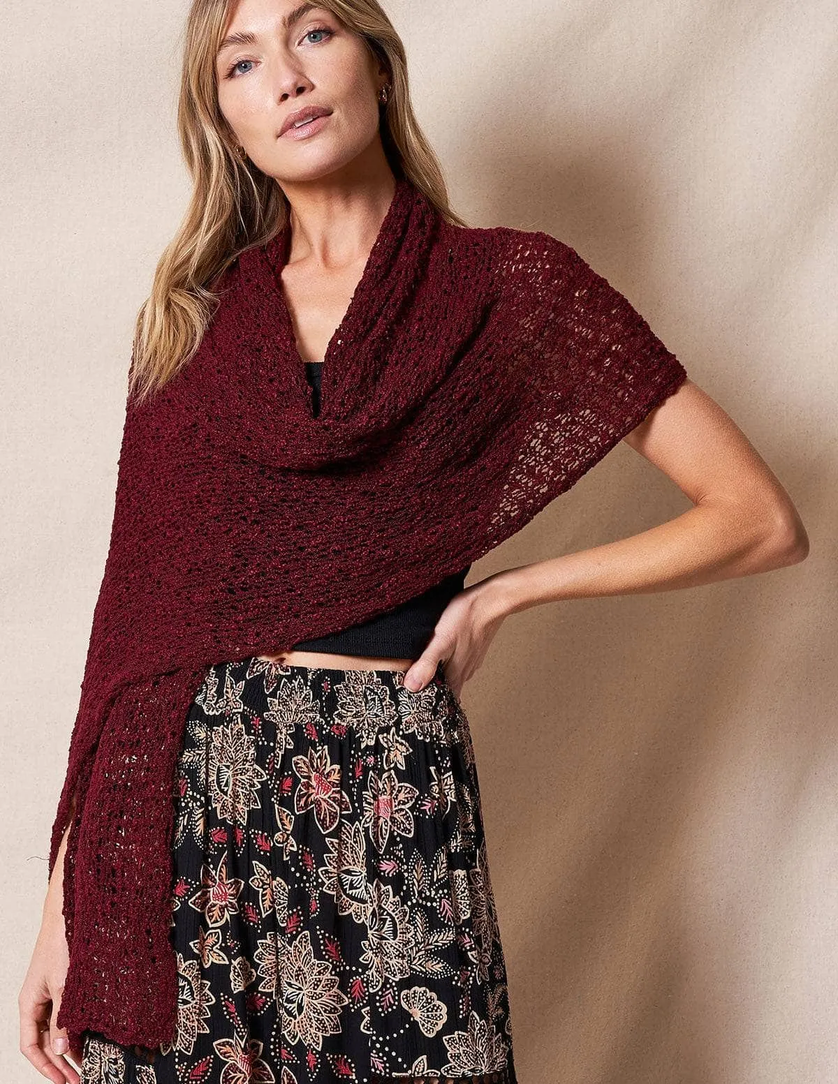 Handwoven Riva Knit Shawl
