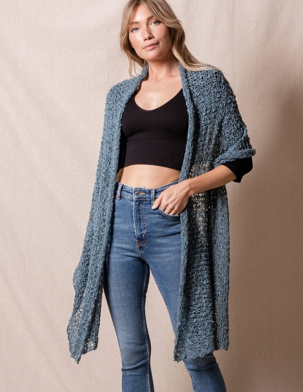 Handwoven Riva Knit Shawl