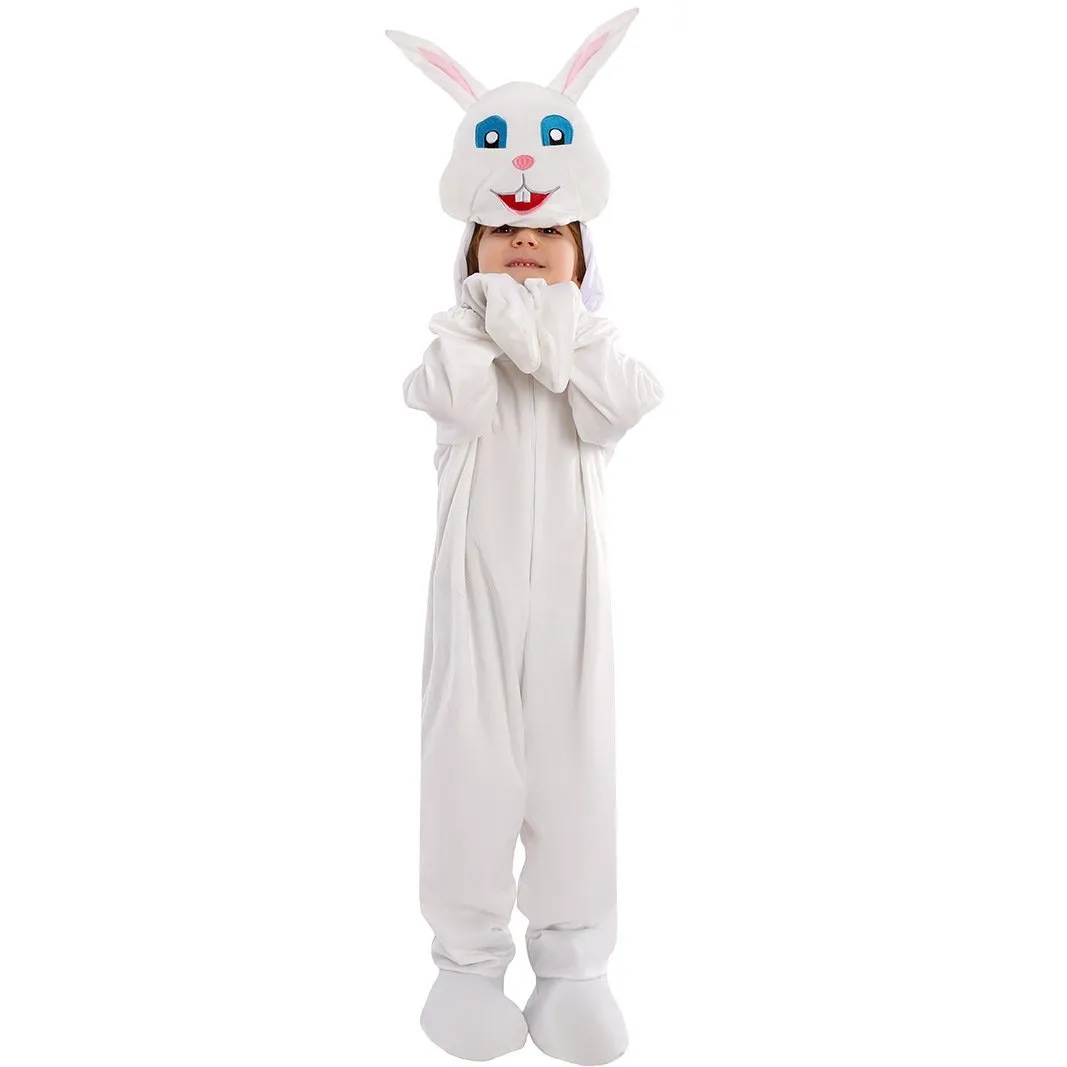 Kids Children White Rabbit Bunny Carrot Party Cosplay Halloween Easter Costume