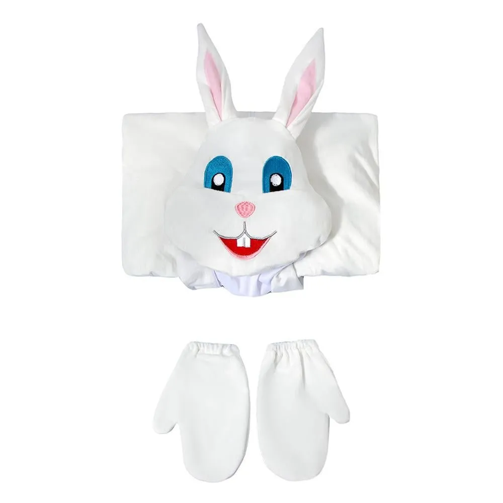 Kids Children White Rabbit Bunny Carrot Party Cosplay Halloween Easter Costume