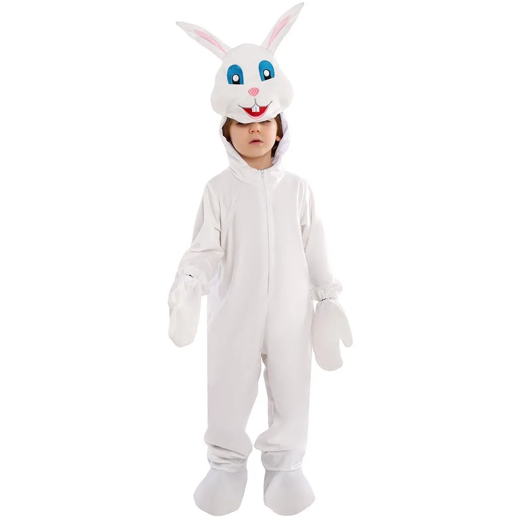 Kids Children White Rabbit Bunny Carrot Party Cosplay Halloween Easter Costume