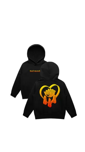 Kids Gradient Crying Heart Hoodie Red