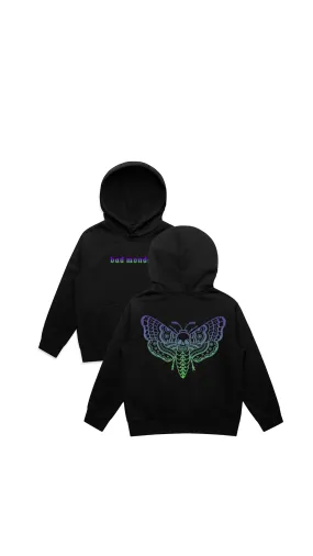 Kids Gradient Death Moth Hoodie Blue