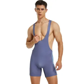 Men's Bodybuilding Tank Tops Jumpsuit Fitness Bodysuit Wrestling Singlet Men One-piece Vest Shapers