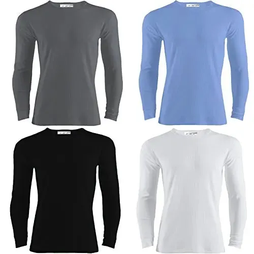 Mens Extreme Hot Thermal Underwear Full Sleeve Vest 4 Colours Winter, Camping & Ski Wear Size S-XXL (Small, Black)