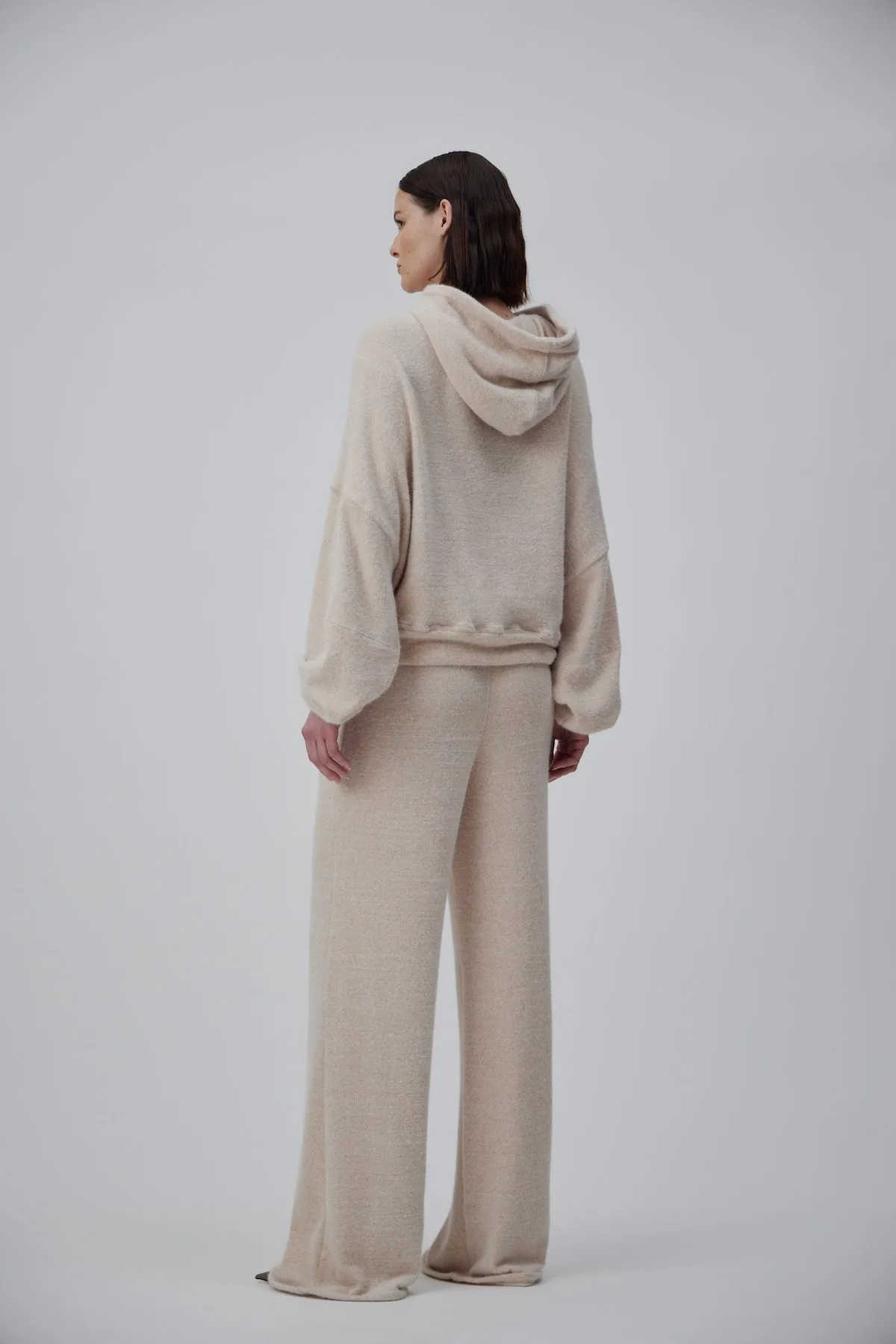 OVERSIZE HOODIE IN BEIGE MELANGE