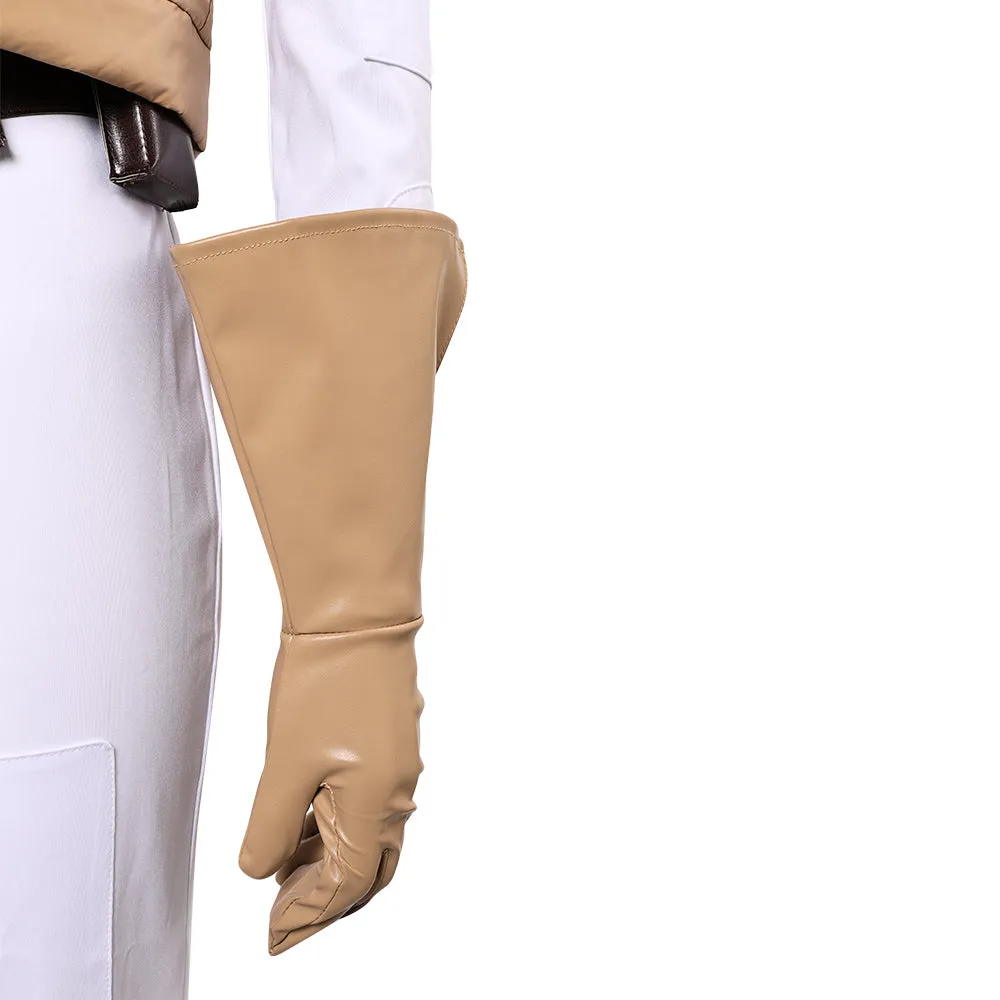 Princess Leia Women White Jumpsuit Party Carnival Halloween Cosplay Costume