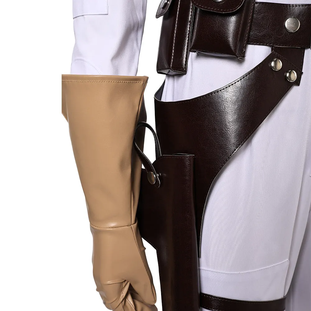 Princess Leia Women White Jumpsuit Party Carnival Halloween Cosplay Costume