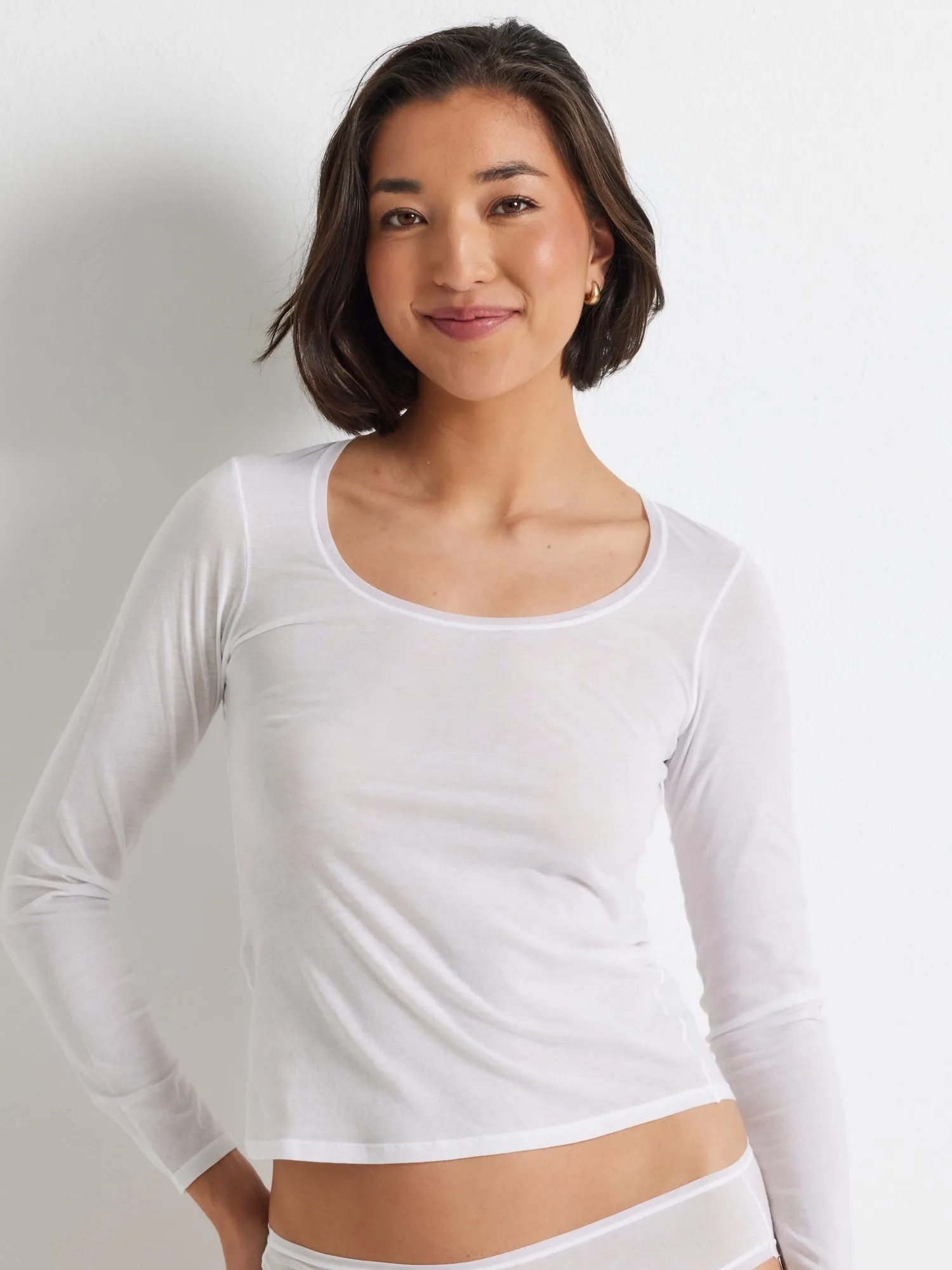 Pure Cotton Long Sleeve Top
