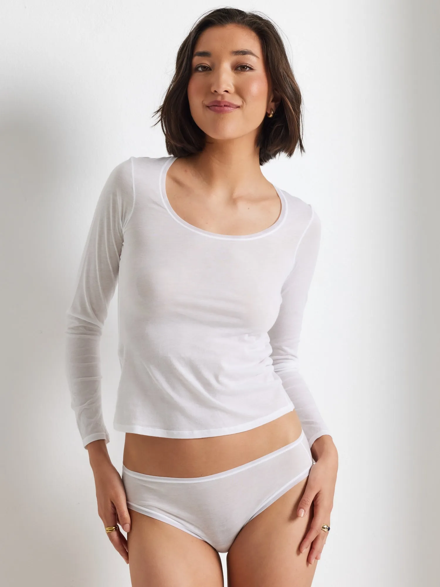 Pure Cotton Long Sleeve Top