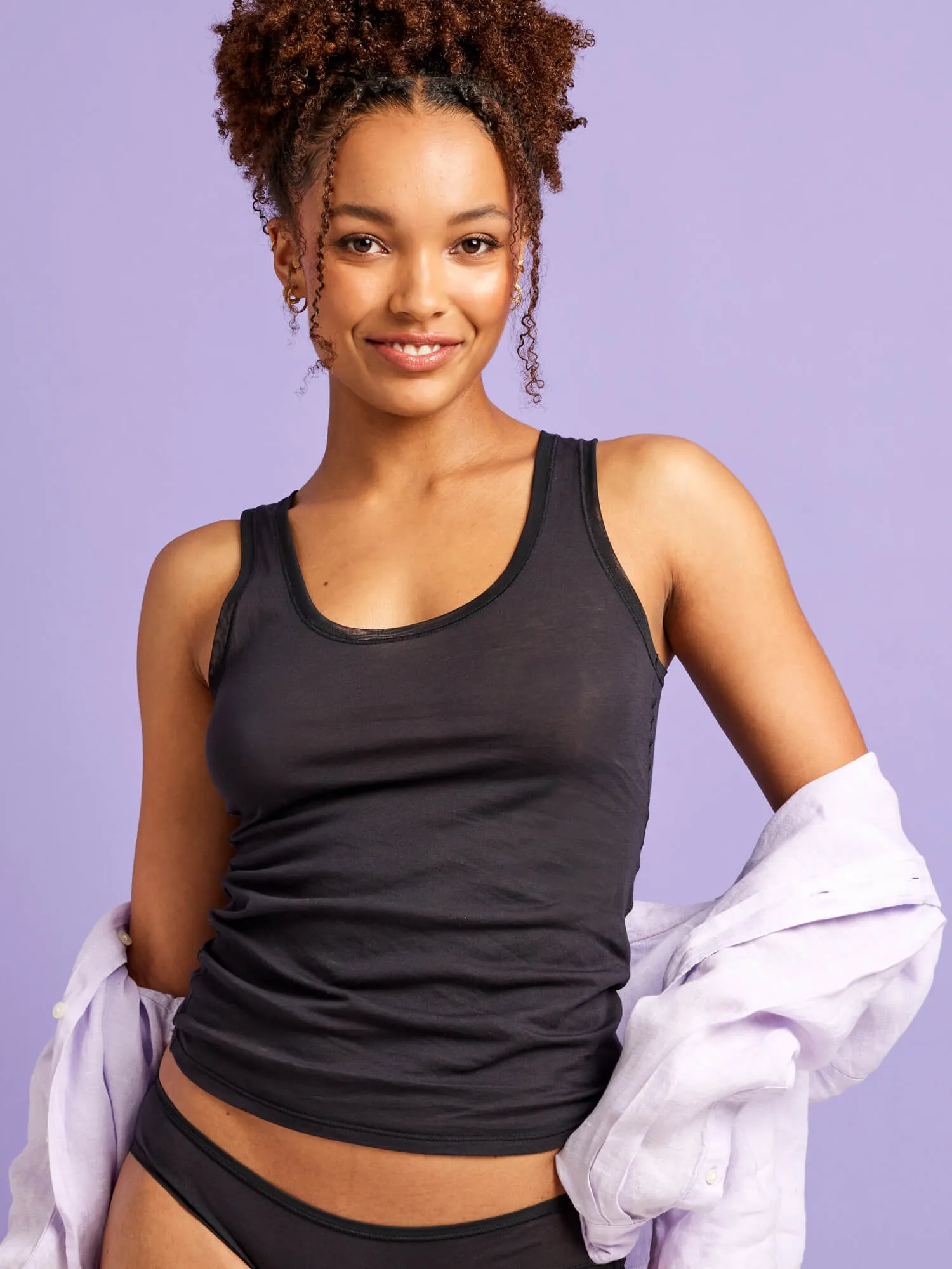 Pure Cotton Wide Strap Cami