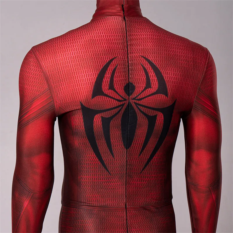 Scarlet Spider Ben Reily Cosplay Costume Spider Man Jumpsuit Vest Halloween Carnival Suit