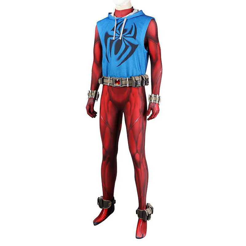 Scarlet Spider Suit Ben Reilly Jumpsuit The Spider-Verse Cosplay Costumes Halloween Outfit
