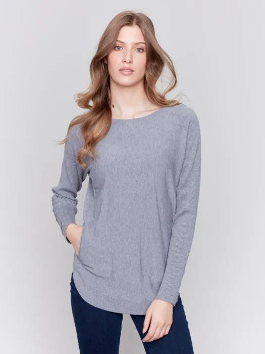 Sweater with Lace-Up Cuffs