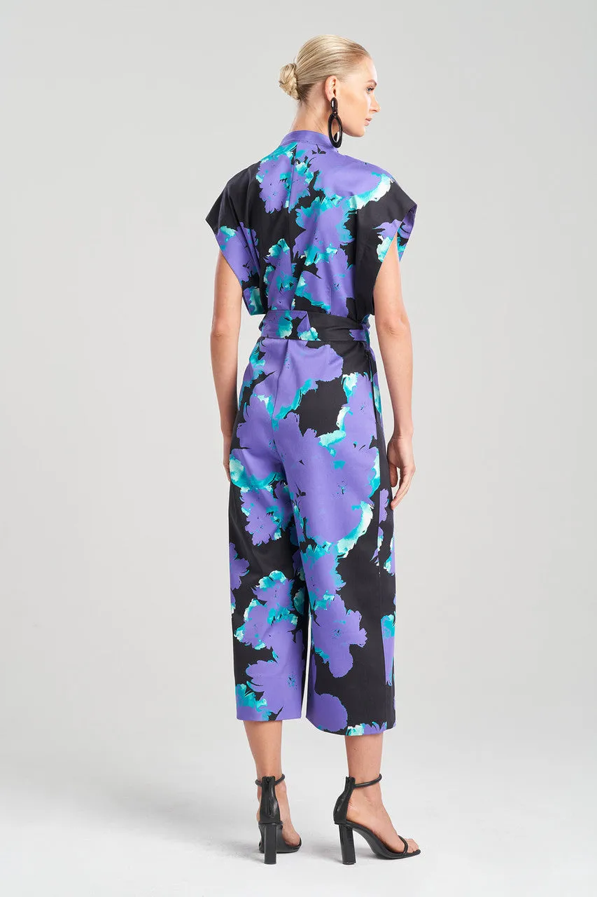 Taichou Cotton Chino Crop Belted Jumpsuit