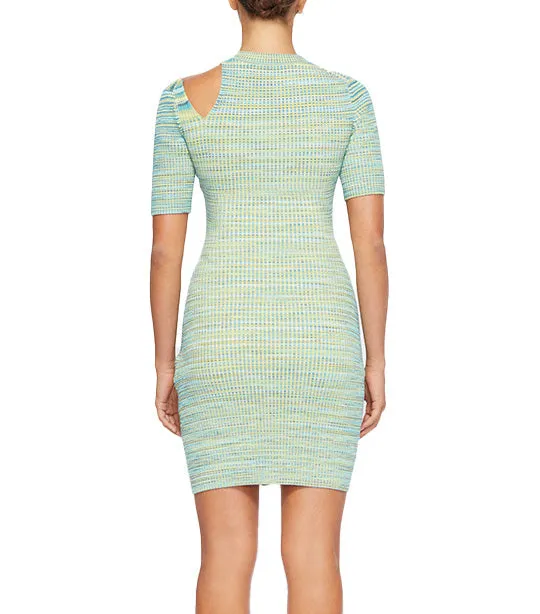 Tina Cutout Mini Dress Baltic Blue Space Dye