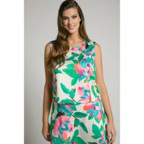 Ulla Popken Floral Print Tank Top