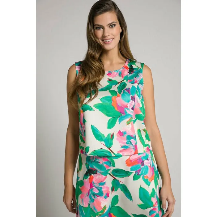 Ulla Popken Floral Print Tank Top