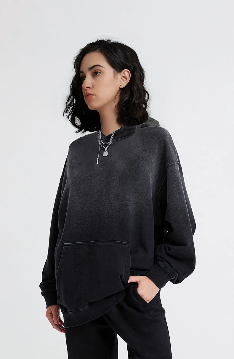 Unisex Washed Gradient Worn Hoodie