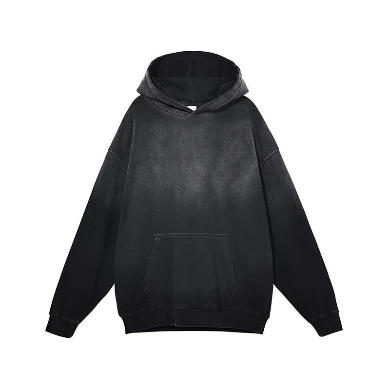 Unisex Washed Gradient Worn Hoodie