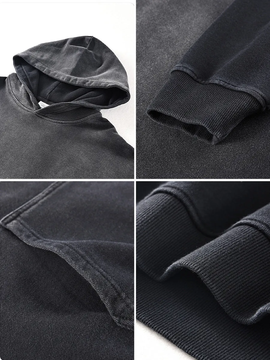 Unisex Washed Gradient Worn Hoodie