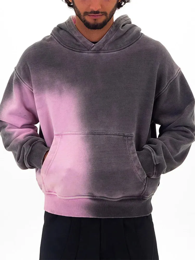 Wiaofellas  -  Autumn Winter Y2k Harajuku Retro Gradient Men's Hoodie Gothic Sports Hooded Hip Hop Loose Casual Versatile Male Sweatshirt