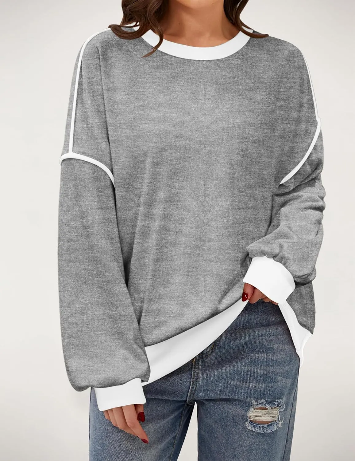Zeagoo Women Oversize Sweatshirts Pullover Tops